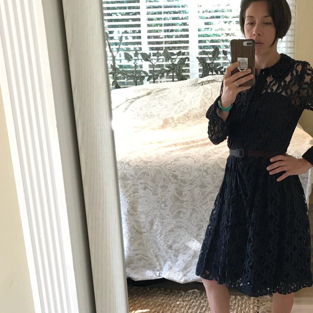 Vintage Black Lace Dress